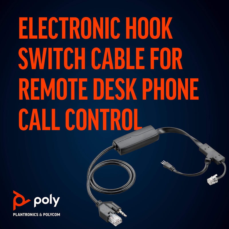  [AUSTRALIA] - Plantronics - Electronic Hook Switch Cable APP-51 (Poly) - Remote Desk Phone Call Control - Works with Poly Desk Phones