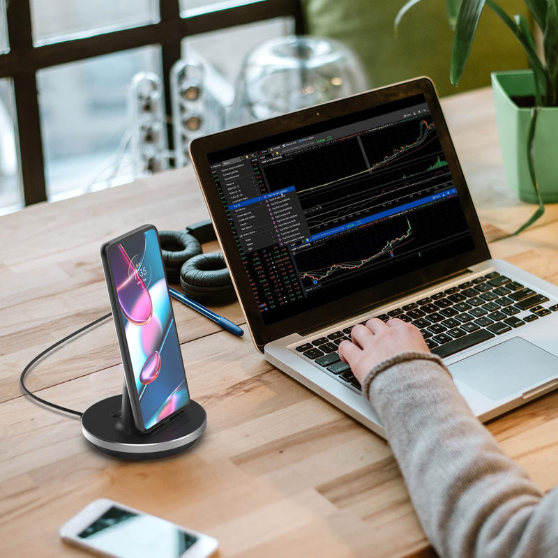  [AUSTRALIA] - Encased Moto G Power/G Pure/Moto G Stylus Charger, Fast Charging Stand Dock for Motorola USB C Phones - Type C Power Cable Works with Quick Charge Adapter (Case Friendly Design)