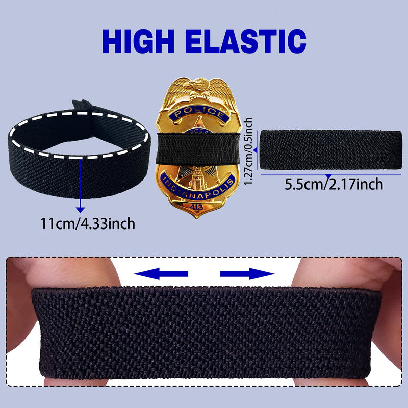  [AUSTRALIA] - CREATRILL 30 Pack Black Police Mourning Band Stripe Police Officer Badge Shield Funeral Honor Guard Straps, 1/2"