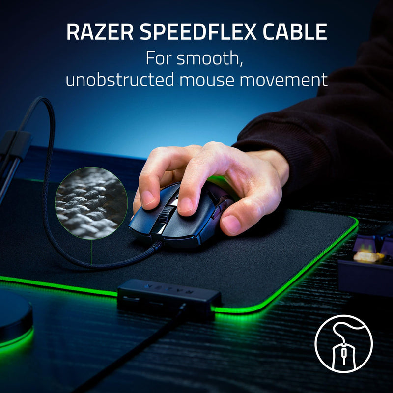  [AUSTRALIA] - Razer Cobra Wired Gaming Mouse: 58g Lightweight Design - Gen-3 Optical Switches - Chroma RGB Lighting with Underglow - Precise 8500 DPI Optical Sensor - 100% PTFE Mouse Feet - Speedflex Cable - Black