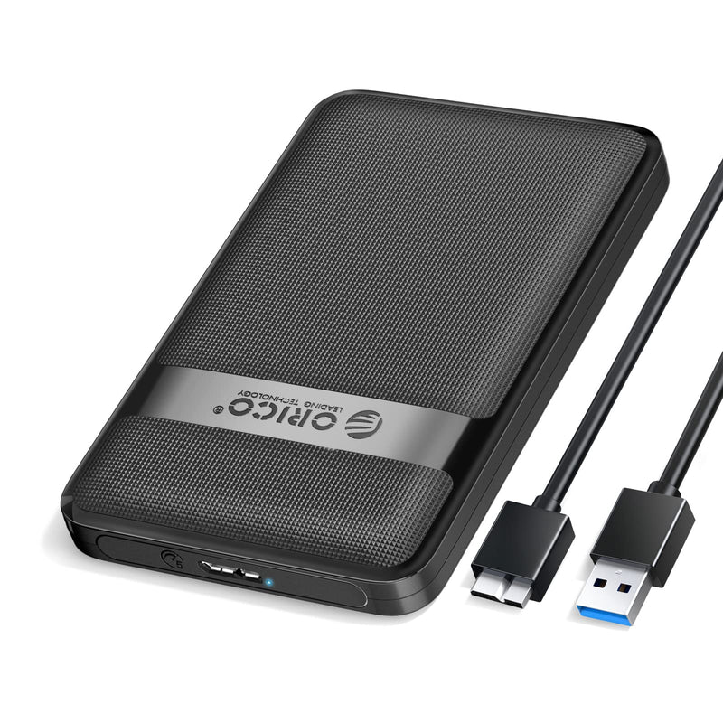 [AUSTRALIA] - ORICO 2.5'' Hard Drive Enclosure, Upgraded Tool-Free 5Gbps USB 3.0 to SATA External Hard Drive Case for 2.5 Inch 7mm 9.5mm SSD HDD Max 6TB, UASP Supported, Black(2577U3)