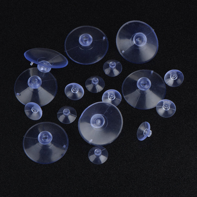 Whaline 30 Packs Suction Cup Plastic Sucker Pads Without Hooks, Clear, 3 Size, 45 mm, 30 mm, 20 mm - LeoForward Australia