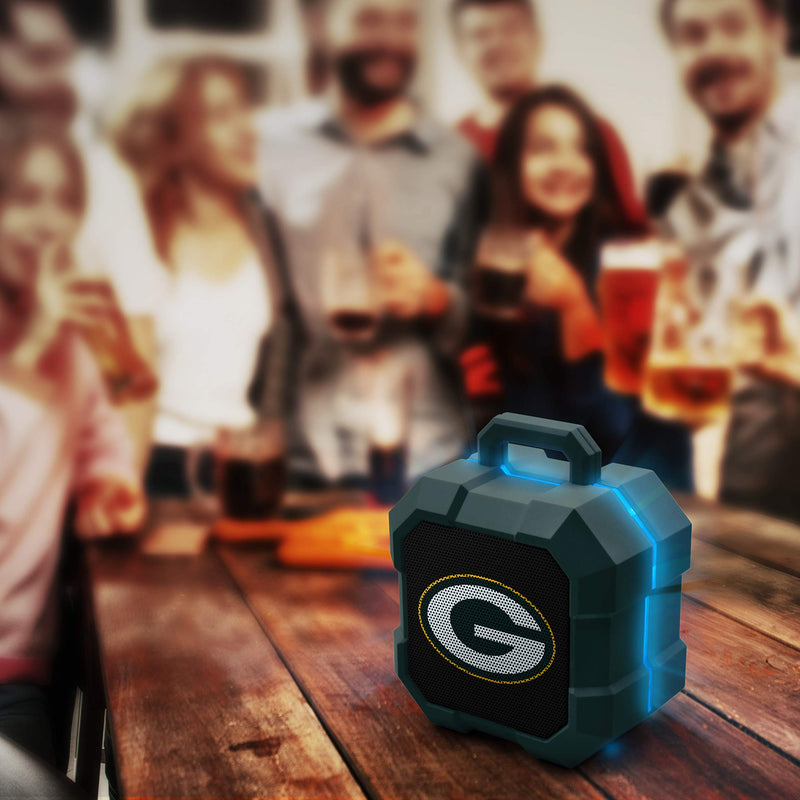 NFL Green Bay Packers Shockbox LED Wireless Bluetooth Speaker, Team Color - LeoForward Australia