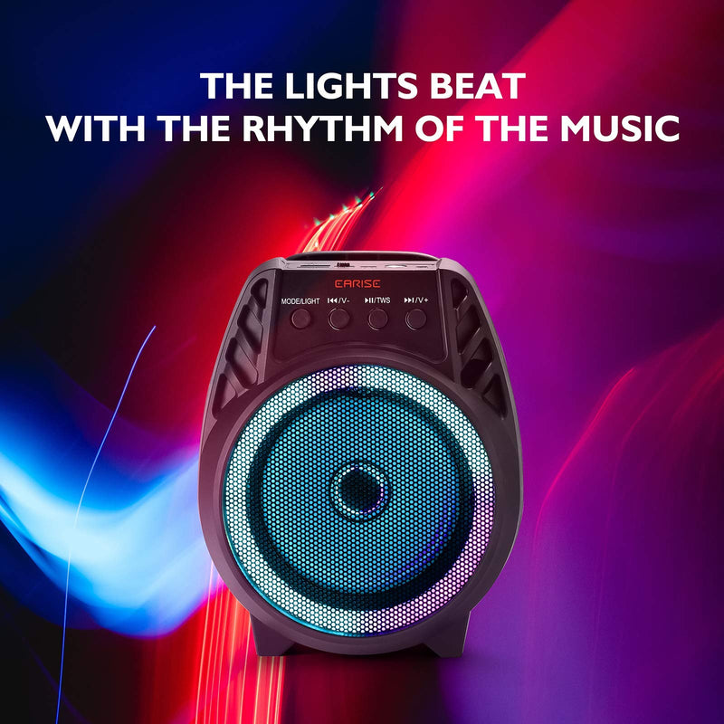 EARISE D51 Bluetooth Speaker with RGB Lights, Portable Wireless Speaker with 5W Stereo Loud Sound, 7 Colorful Light Modes, TWS Dual Pairing Speaker for Home, Office, Outdoors and Travel - LeoForward Australia