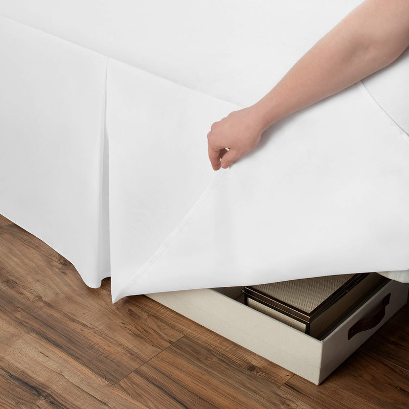  [AUSTRALIA] - Spacemaker Extra-Long 21" Drop Length Bed Skirt, California King, White