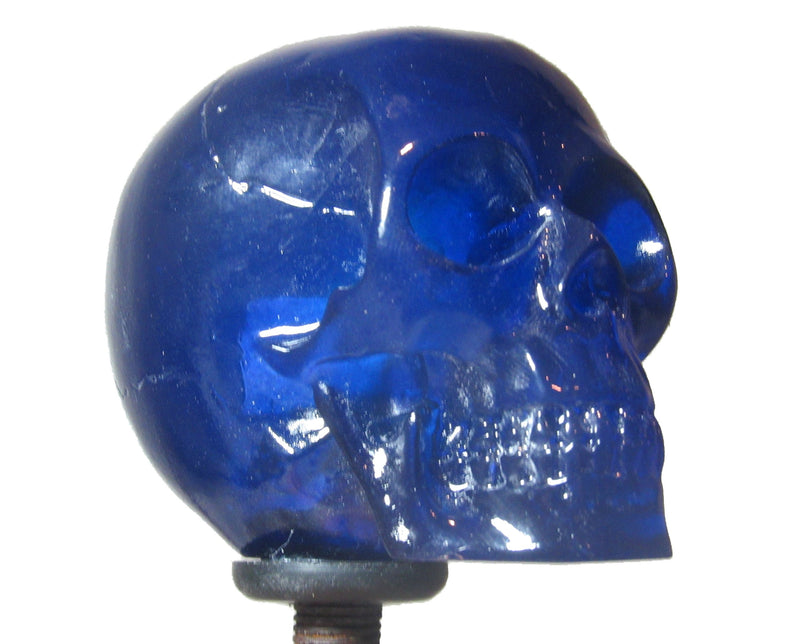  [AUSTRALIA] - Clear Blue Skull Shifter Shift Knob Rat Rod Lever