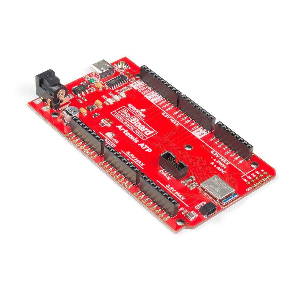  [AUSTRALIA] - SparkFun RedBoard Artemis ATP Machine Learning Development Board Includes BLE 1 megabyte Flash USB-C Qwiic I2C MEMS Microphone Compatible with Arduino IDE platform Run TenserFlow Models Mega Footprint