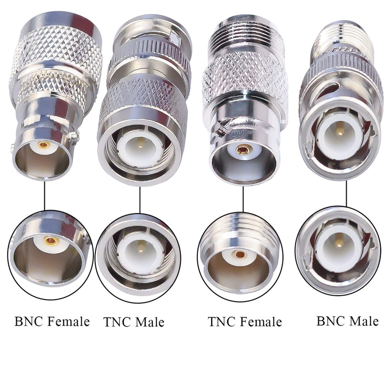  [AUSTRALIA] - TUOLNK 4 Type Set TNC to BNC Jack RF Coax Adapter TNC Female to BNC Male Coaxial Adapters for Wi-Fi Radios External Antenna Connector Kit BNC to TNC Adapter Kit