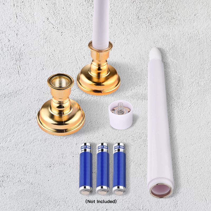  [AUSTRALIA] - Flameless Taper Candles, Cimetech Battery Operated LED Candle Light with Remote Timer for Dinner Churches Table Weddings Birthday Party Decor(Pack of 4) Pack of 4
