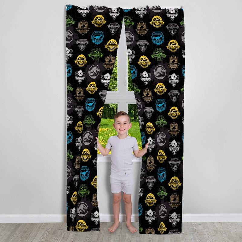  [AUSTRALIA] - Franco Kids Room Window Curtains Drapes Set, 82" x 84", Jurassic World 82" x 84"