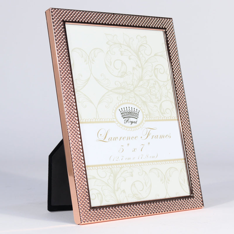  [AUSTRALIA] - Lawrence Frames Lawrence Royal Designs 5x7 Fawn Pin Dot Pattern Copper Picture Frame