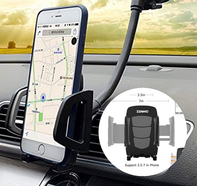  [AUSTRALIA] - ZENVVO Car Phone Holder, 3-in-1 Universal Phone Holder for Air Vent, Dashboard and Windshield Mount/Compatible with iPhones/Note/Galaxy/Google and More