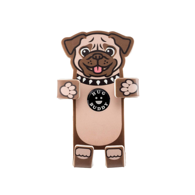  [AUSTRALIA] - Hug Buddy Pug Dog Air Vent Car Phone Holder, Adjustable, Universal Fit, Cell Phone Mount Compatible with iPhone, Samsung Galaxy, LG, Google, Pixel, Moto, Black and Other Smartphones