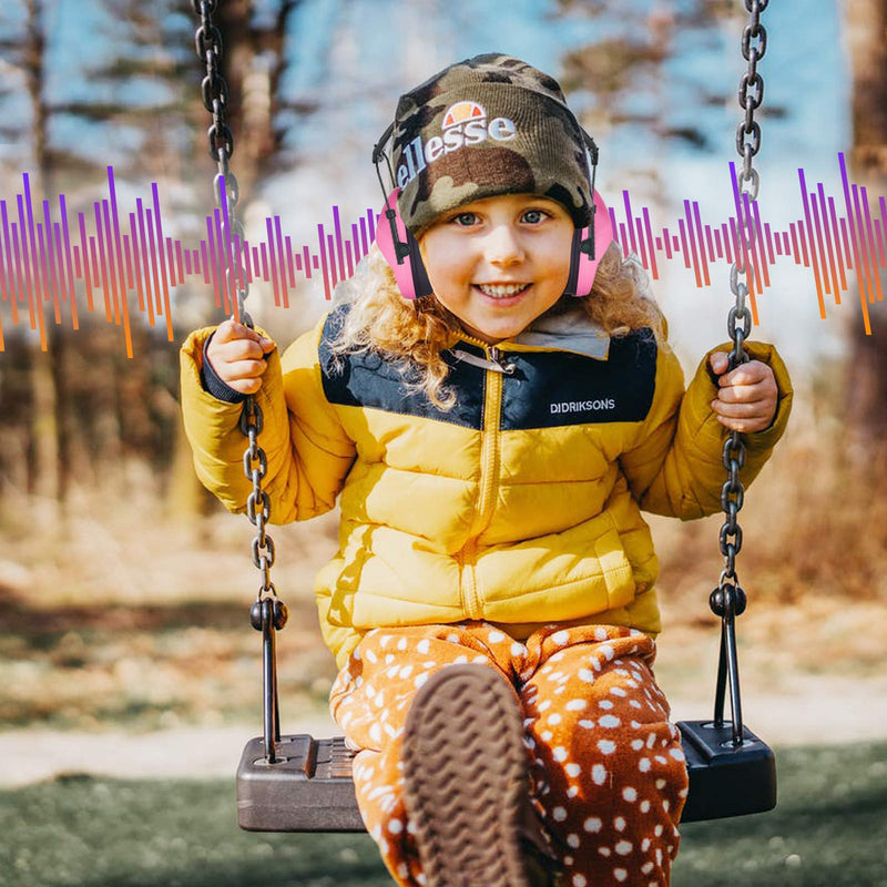  [AUSTRALIA] - Huarui Noise Canceling Ear Muffs, Shooting Ear Muffs,Shooters Ear Protection Pink