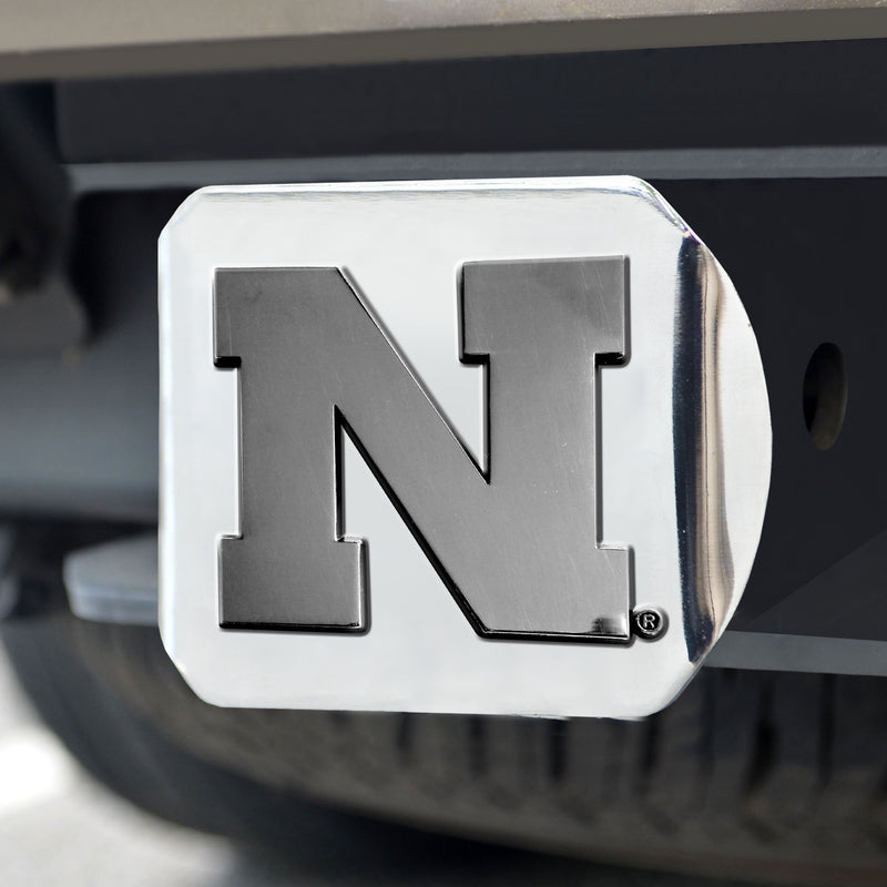  [AUSTRALIA] - FANMATS NCAA University of Nebraska Cornhuskers Chrome Hitch Cover,3.4"x4"