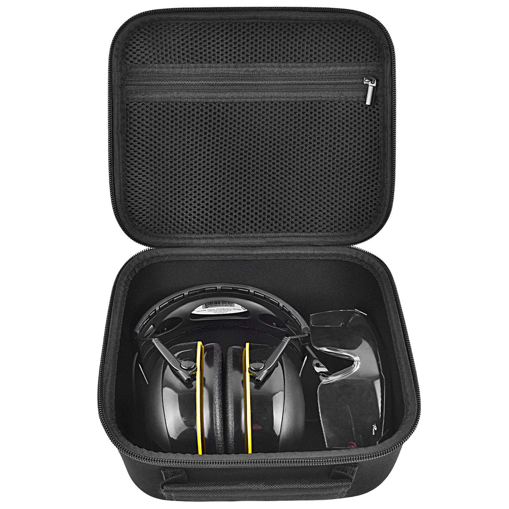  [AUSTRALIA] - Ear Protection Case Compatible with 3M WorkTunes Connect Hearing Protector and Safety Glasses, Earmuffs Storage Carrying Box