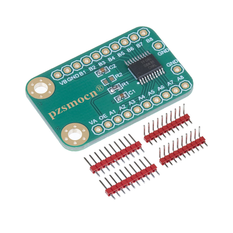  [AUSTRALIA] - Pzsmocn 8-Bit Level Shift Board Compatible with Arduino and Raspberry Pi. 1.2V/1.8V/2.5V/3.3V/5V Bidirectional Conversion, Push-Pull 60Mbps Open-Drain 2Mbps(MAX), for I2C, UART, SPI, OneWire, etc.