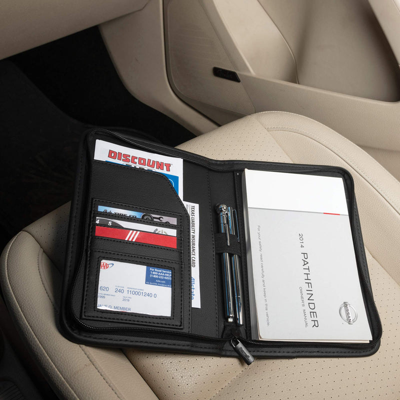  [AUSTRALIA] - Samsill Glove Box Organizer, Zipper Car Organizer - Owner's Manual, Car Document Holder, Black