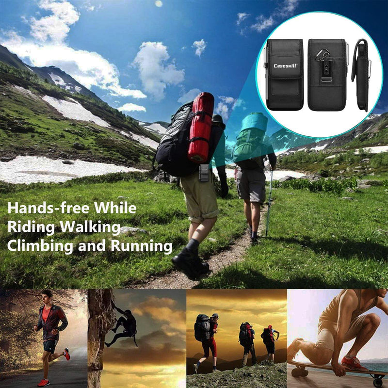  [AUSTRALIA] - Caseswill Phone Holster for Samsung Galaxy Z Fold5 Fold4 Fold3 S23 S22 S21 S20 FE Note20 Ultra A04 A04E A04S A14 A24 A34 A54 A03S A13 A23 A33 A53 A73 5G XCover 6 Pro Case Nylon Pouch Belt Clip Holster