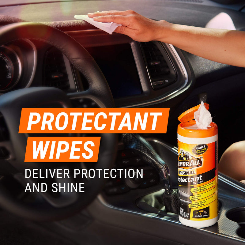 Armor All Car Interior Cleaner Protectant Wipes - Cleaning for Cars And Truck And Motorcycle, 30 Count (Pack of 2), 18779 Pro & Clean (60 Count) - LeoForward Australia