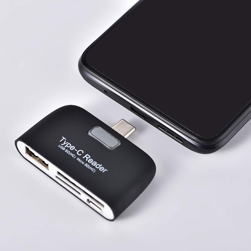  [AUSTRALIA] - YFDSPSM USB c Memory Card Reader USB c sd Reader USB Anker USB c Docking Station hub usb2.0hub SD / tftype-c hubbog Card Reader(Black)