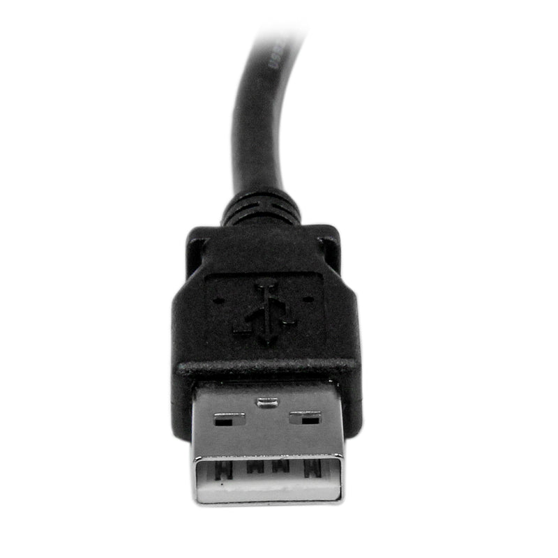 StarTech.com 1m USB 2.0 A to Left Angle B Cable Cord - 1 m USB Printer Cable - Left Angle USB B Cable - 1x USB A (M), 1x USB B (M) (USBAB1ML),Black Left Angled Connector 3 ft / 1m - LeoForward Australia