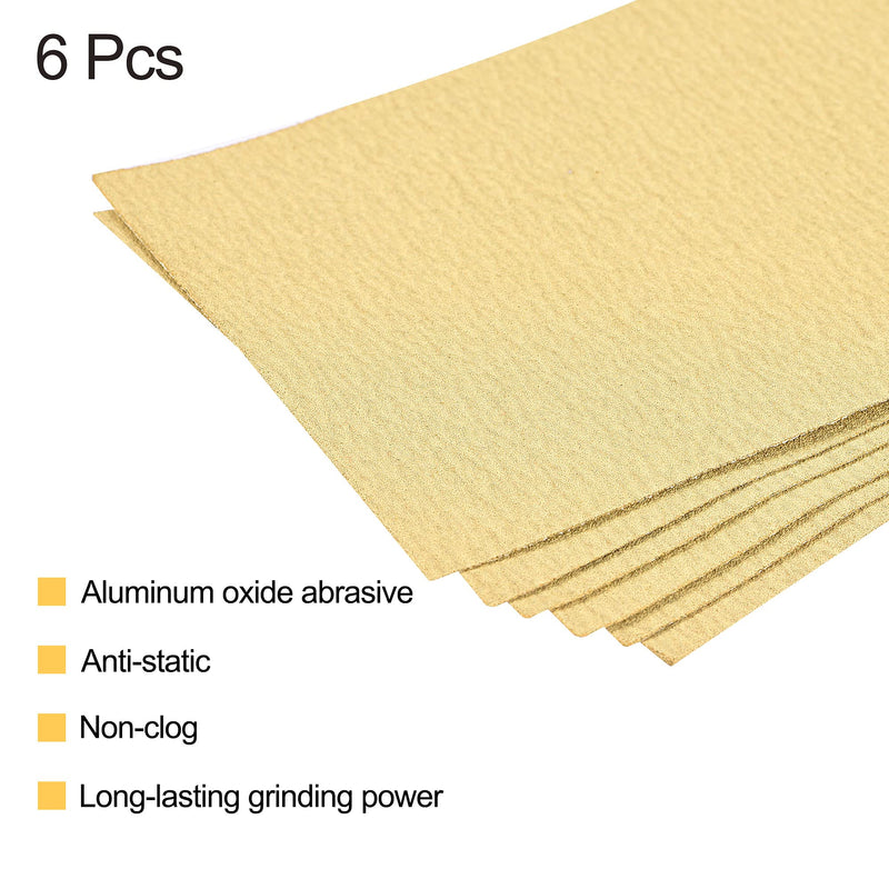  [AUSTRALIA] - uxcell 6pcs Sandpaper 180 Grits 9" x 3.6" Aluminum Oxide Sanding Sheets for Wood Furniture Finishing Drywall Metal Polishing