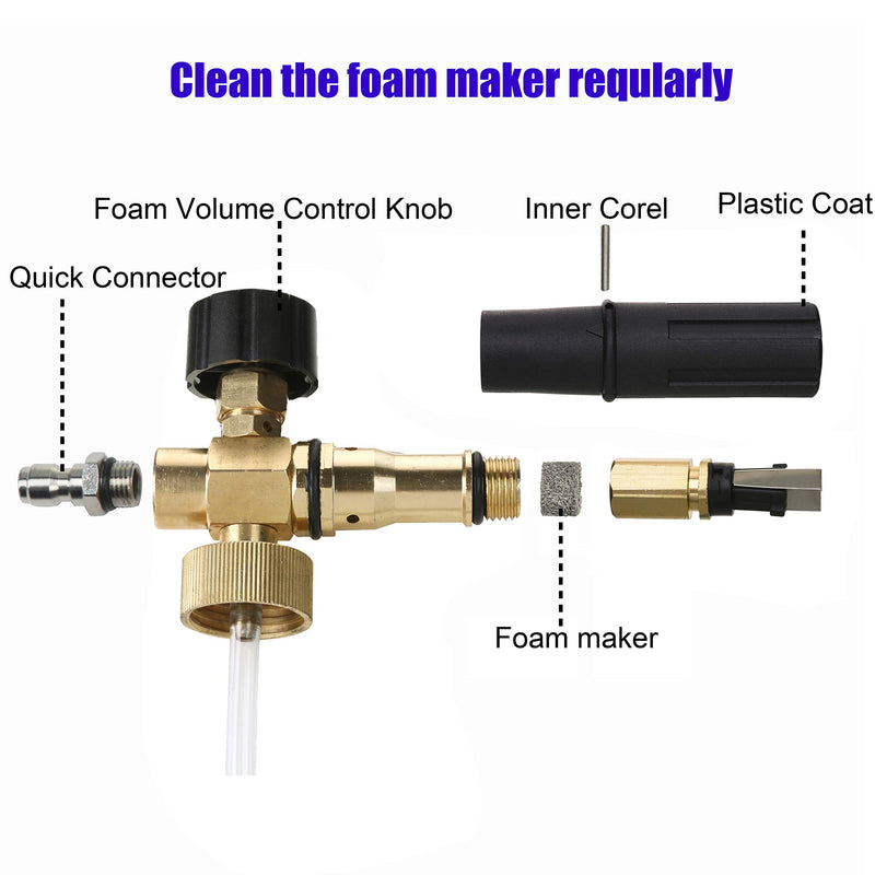 Tool Daily Foam Cannon with 1/4 Inch Quick Connector, 1 Liter, 5 Pressure Washer Nozzle Tips - LeoForward Australia