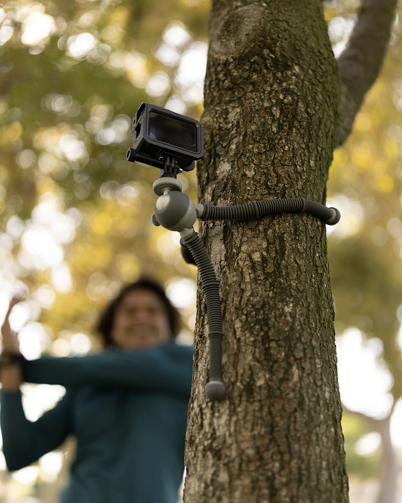  [AUSTRALIA] - JOBY PodZilla Medium Kit, Tripod for Smartphones and Compact Mirrorless Cameras, Flexible Tripod with Ball Head and GripTight 360 Phone Mount Included, Devices up to 1 Kg, Grey Medium Kit Gray