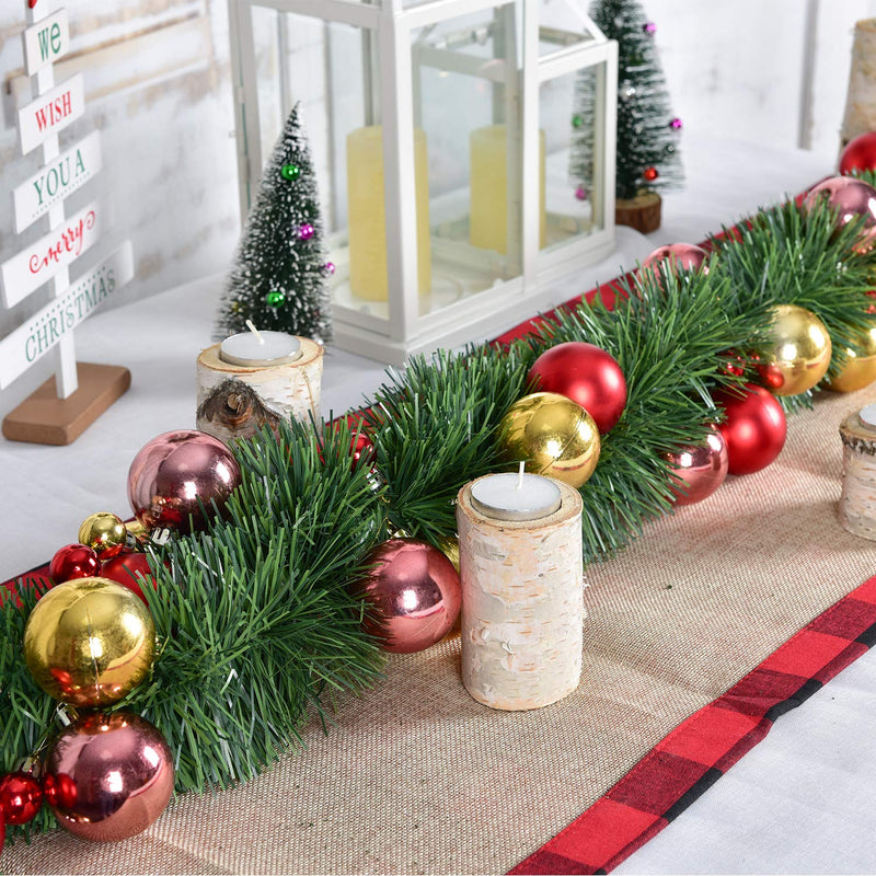  [AUSTRALIA] - Artiflr 33Ft Christmas Garland, Artificial Pine Garland Holiday Decor for Outdoor or Indoor Home Garden Artificial Green Greenery, or Fireplaces Holiday Party Decorations