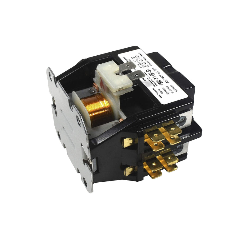  [AUSTRALIA] - HQRP Double Pole / 2 Pole 40 Amp Coil 24-Volt AC Condenser Contactor Compatible with Eaton Cutler Hammer Siemens GE Tyco C25BNB240T 45GG20AJ CR453CE2HBB 3100Y20Q18999CL C240A Replacement, UL Listed 2 Pole 40 Amp, Coil 24V AC