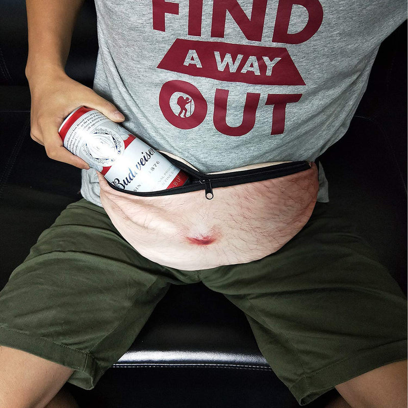 Dad Bag Fanny Pack,Funny Gag Gifts 3D Beer Belly Waist Packs for Christmas,White Elephant Gift Exchange - LeoForward Australia