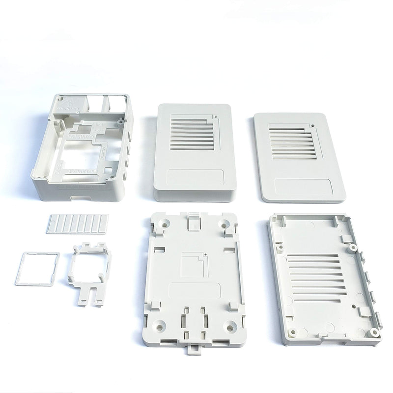  [AUSTRALIA] - MaticBox4 Case for Raspberry Pi 4 – Low Profile, Stackable, Universally Mountable DIN Rail, Automation Friendly, Fan Support (White) White