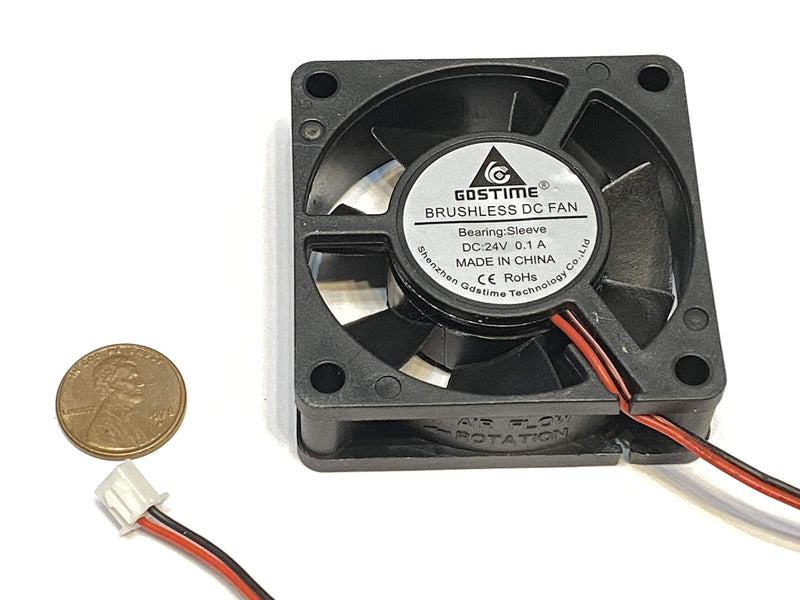  [AUSTRALIA] - 3 Pieces DC 24V Brushless Cooling Fan 60mm 2 pin 6cm 6020 3d printer C53