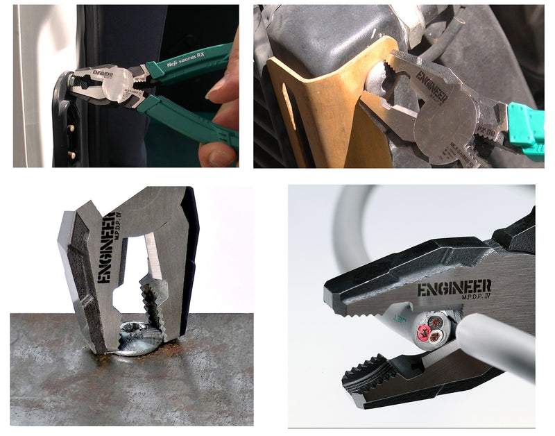  [AUSTRALIA] - Heavy Duty Multi-function combi Gripping Pliers/Screw Extractors (non-slip jaws for quick removal of damaged screws). Made In Japan. Engineer pz-59 neji-saurus RX