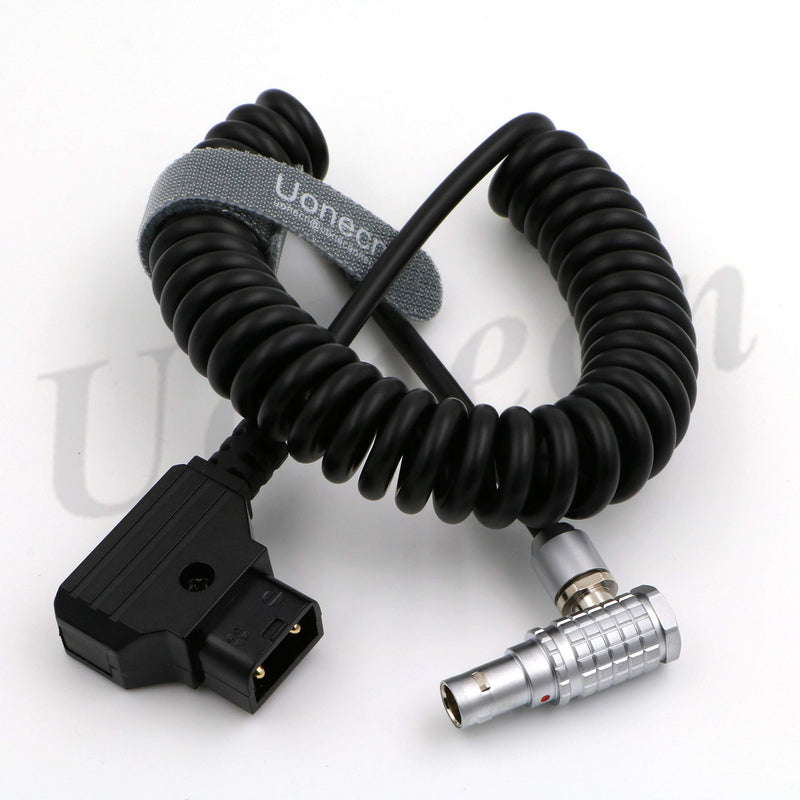  [AUSTRALIA] - Uonecn Teradek Bond Power Cable for ARRI RED Camera Anton Bauer Right Angle 2 Pin Male to D-Tap Spring Cable 12'' Spring cable right angle 2 pin male to Dtap