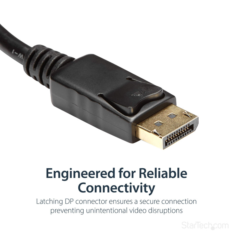 StarTech.com DisplayPort (Male) to HDMI (Female) Adapter Converter - 1920x1200 - Latching DP Connector - DisplayPort Laptop or Desktop to HDMI (Female) to Connect HDMI Monitor/ Video Cable (DP2HDMI2) 8 inches Single - LeoForward Australia