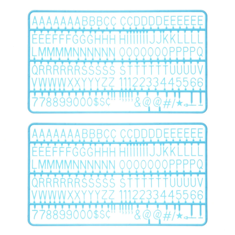  [AUSTRALIA] - 3/4 Inch Letters for Flet Letter Boards,300 Pieces Including Letters, Numbers & Symbols for Changeable Plastic Message Boards (Light Blue) Light Blue
