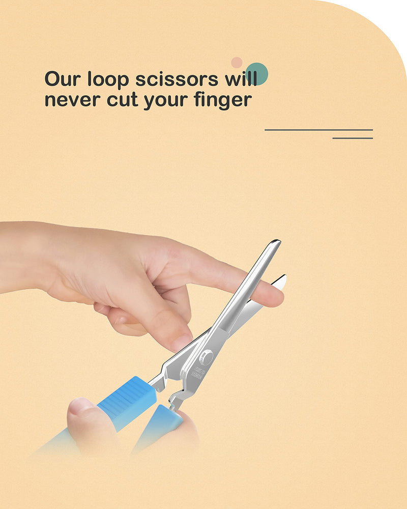  [AUSTRALIA] - BIERDORF 1-Pack Loop Scissors - Easy Grip, Easy Opening, Adapted Scissors for Special Needs, Safety Blade, Round Tip, Recommended by Hundreds of Occupational Therapists [2020 Upgraded]