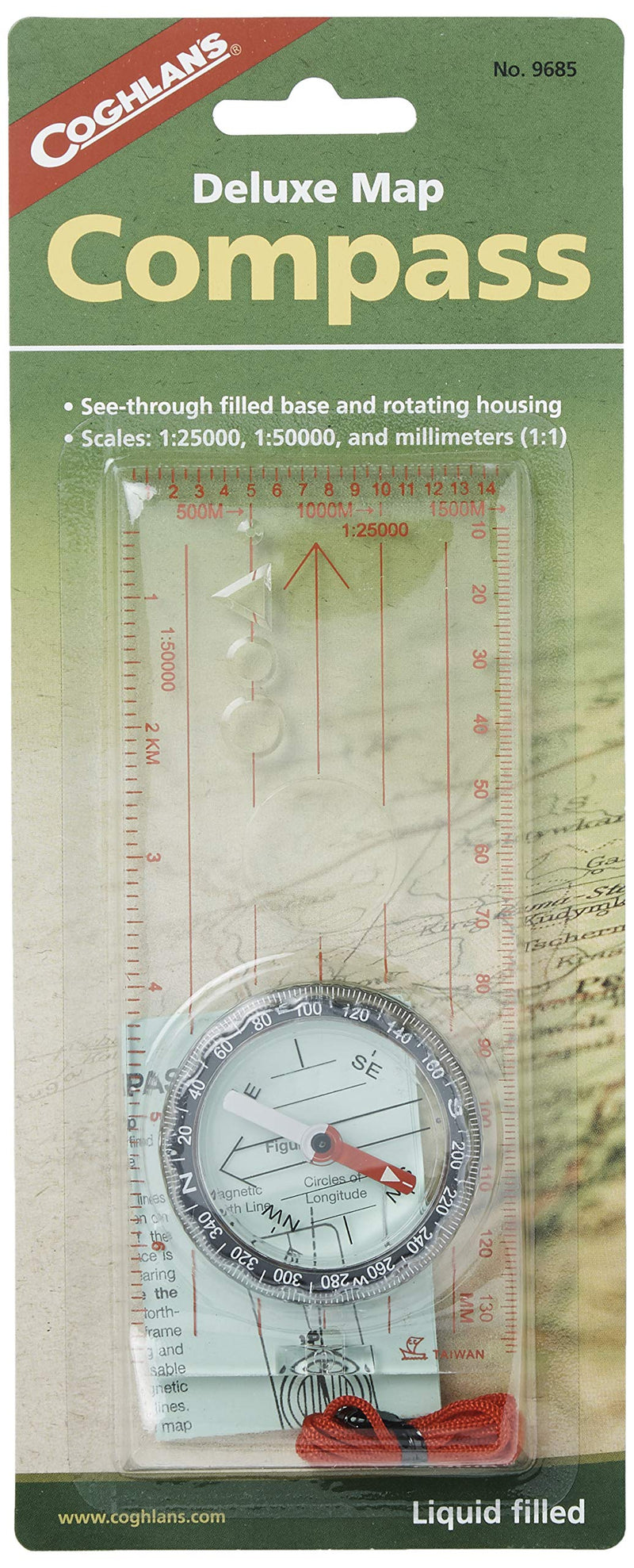 Coghlan's Map Compass Deluxe W/ Lanyard - LeoForward Australia