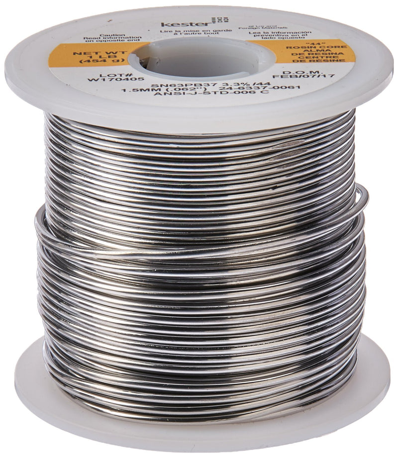  [AUSTRALIA] - Kester 24-6337-0061 Rosin Cored Wire Solder Roll, 44 Activated, 63/37 Alloy, 0.062" Diameter