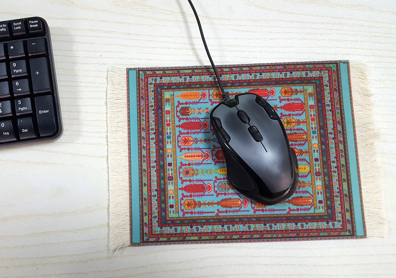 Floral Oriental Carpet Mouse Pad, SUPCOW Funny Rug Mouse Mat Style09 10.5"x 7" x 1/6" - LeoForward Australia