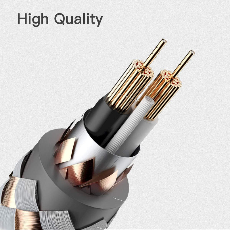  [AUSTRALIA] - RCA to 1/4 Cable, 2 Pack 6 Feet Dual 6.35mm 1/4" TS Male to Dual RCA Stereo Interconnect Cable for Mixer, Audio, Amplifier, Microphone, and Camera, etc