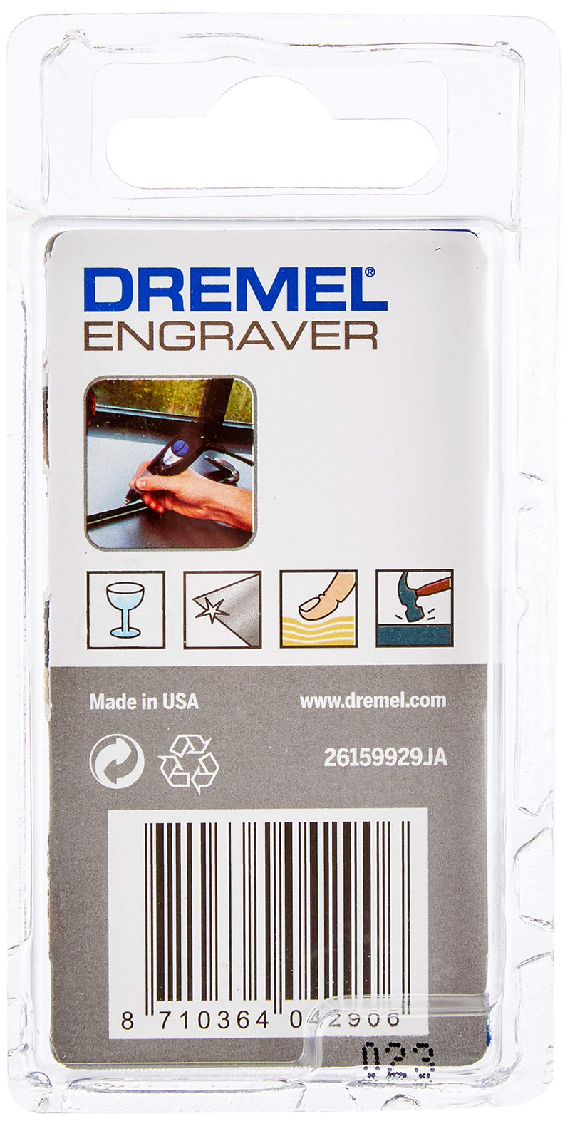  [AUSTRALIA] - Dremel 9929 diamond engraving tips - accessory set for the Dremel 920 engraver with 3 engraving tips for engraving ceramics, glass, hard and soft wood, leather and plastics, pack of 1 9929 - diamond tip