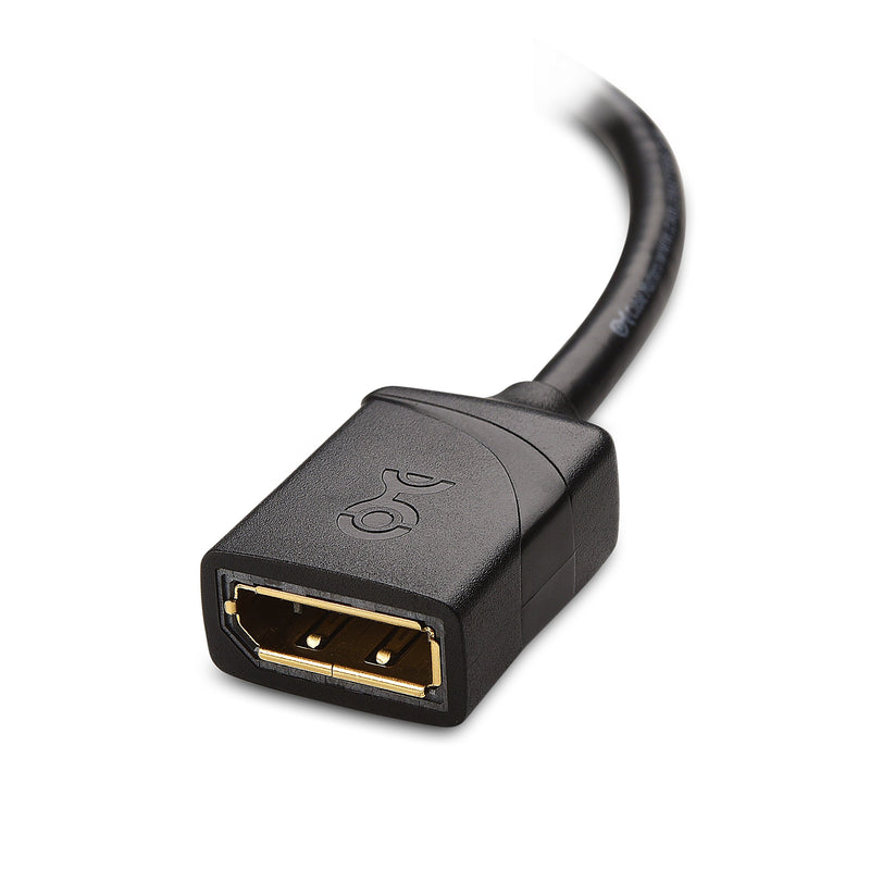  [AUSTRALIA] - Cable Matters Mini DisplayPort to DisplayPort Adapter (Mini DP to DP) in Black - 4K Resolution Ready - Thunderbolt and Thunderbolt 2 Port Compatible