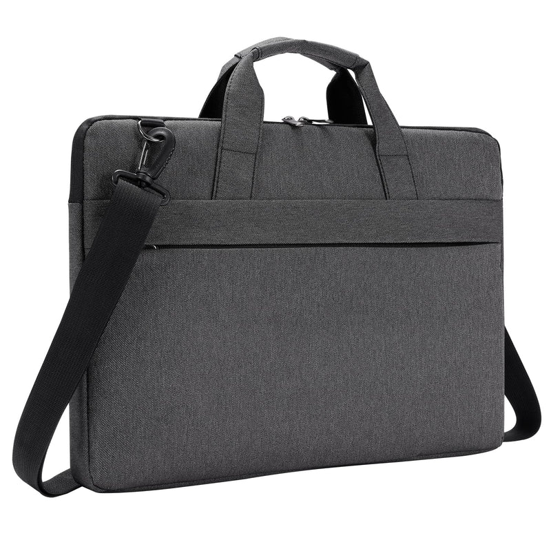  [AUSTRALIA] - BERTASCHE Laptop Bag 17 17.3 inch, Laptop Case Sleeve Computer Bag, Water-resistant Laptop Carrying Case Notebook Briefcase w/Shoulder Strap Compatible with HP/Asus/Lenovo/Acer/Dell, Grey 17-17.3 inch Slim