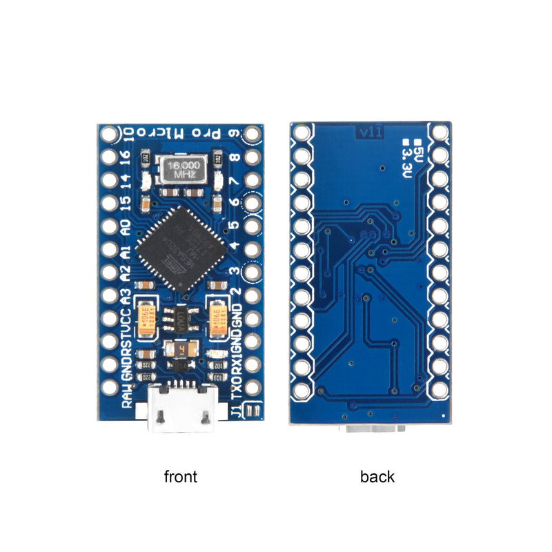  [AUSTRALIA] - OSOYOO Pro Micro ATmega32U4 5V/16MHz Module Board with 2 Row pin Header Replace with ATmega328 Pro Mini for Arduino Pro Micro board for Arduino
