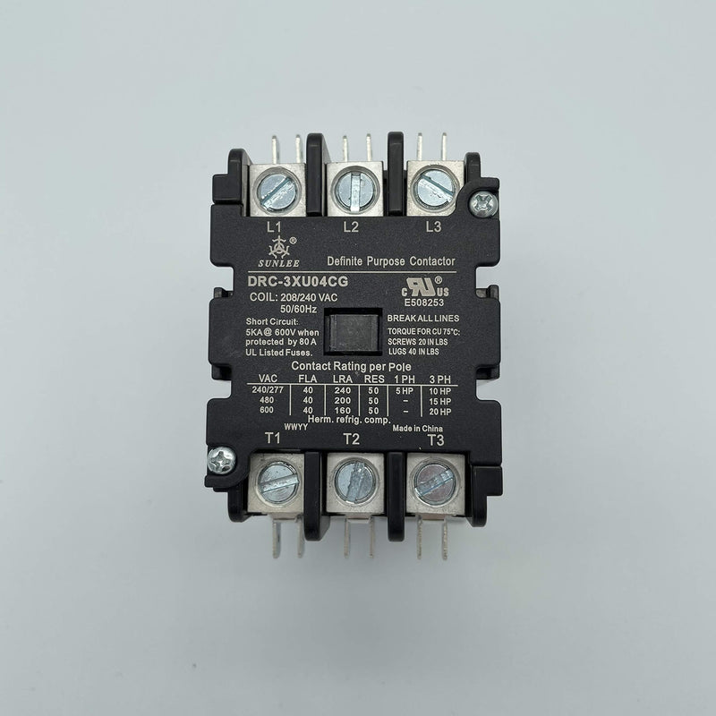  [AUSTRALIA] - Sunlee controls 3 Pole 40 Amp contactor 240V coil OEM fits Siemens 42CF35AG equivalent DP Contactor HVAC Contactor 3P 40A 208/240VAC