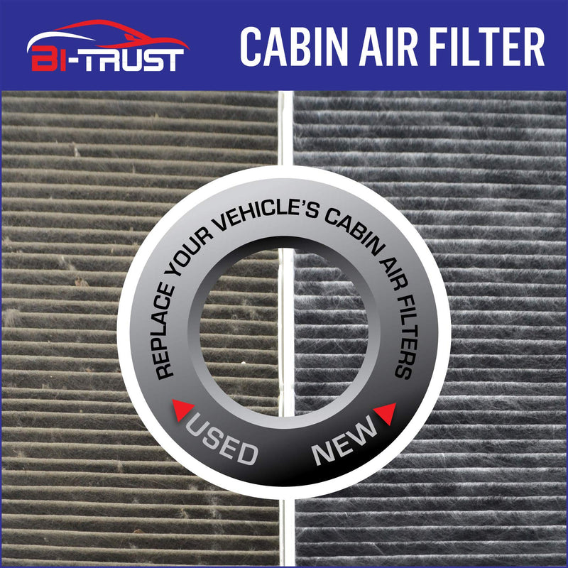 Bi-Trust (CF10285) Cabin Air Filter with Carbon Fiber,Replacement for Toyota Camry Corolla Highlander Prius Rav4 Lexus RX350 ES350 IS250 Scion TC Black Fiber - LeoForward Australia