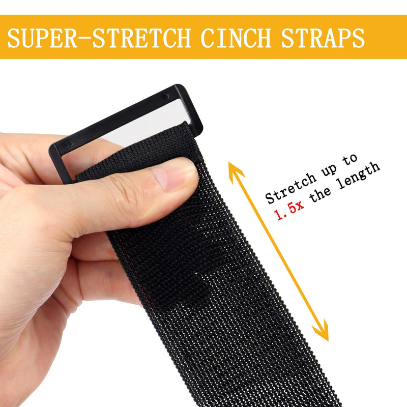  [AUSTRALIA] - LuBanSir Cinch Straps, Assorted 9 Pack（6“/9”/12“） Super-Stretch Storage Straps Fit House, Garage, Workshop, Boat, Car Organization 6"/9"/12"